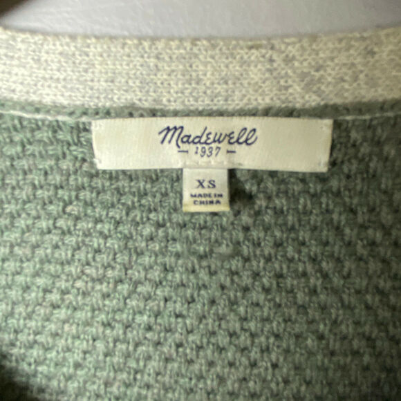 Madewell Women's XS Textured Sweater Two-Tone Layered Look Long Sleeve - Picture 3 of 10